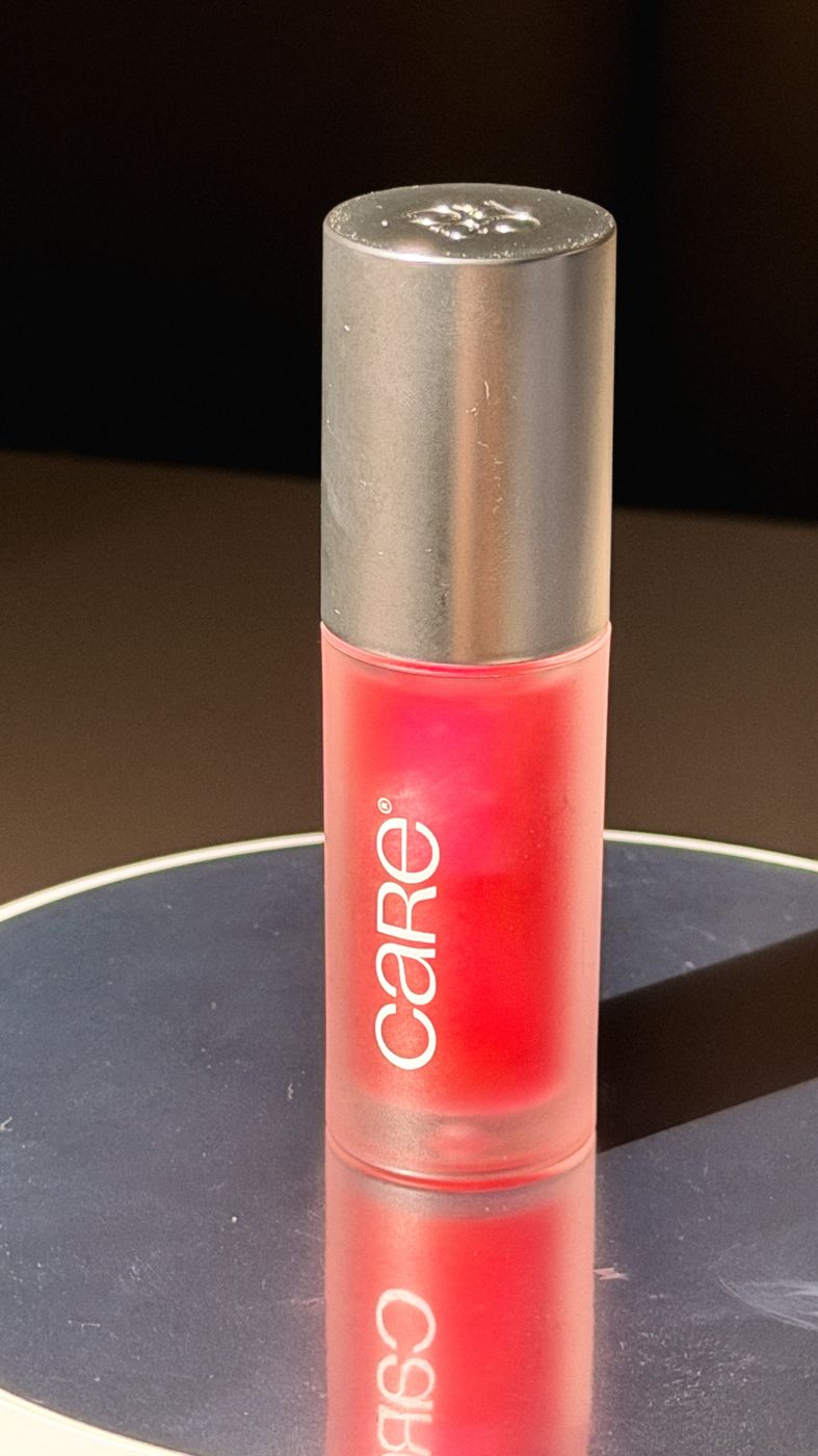 Gloss rosa sobre base espelhada